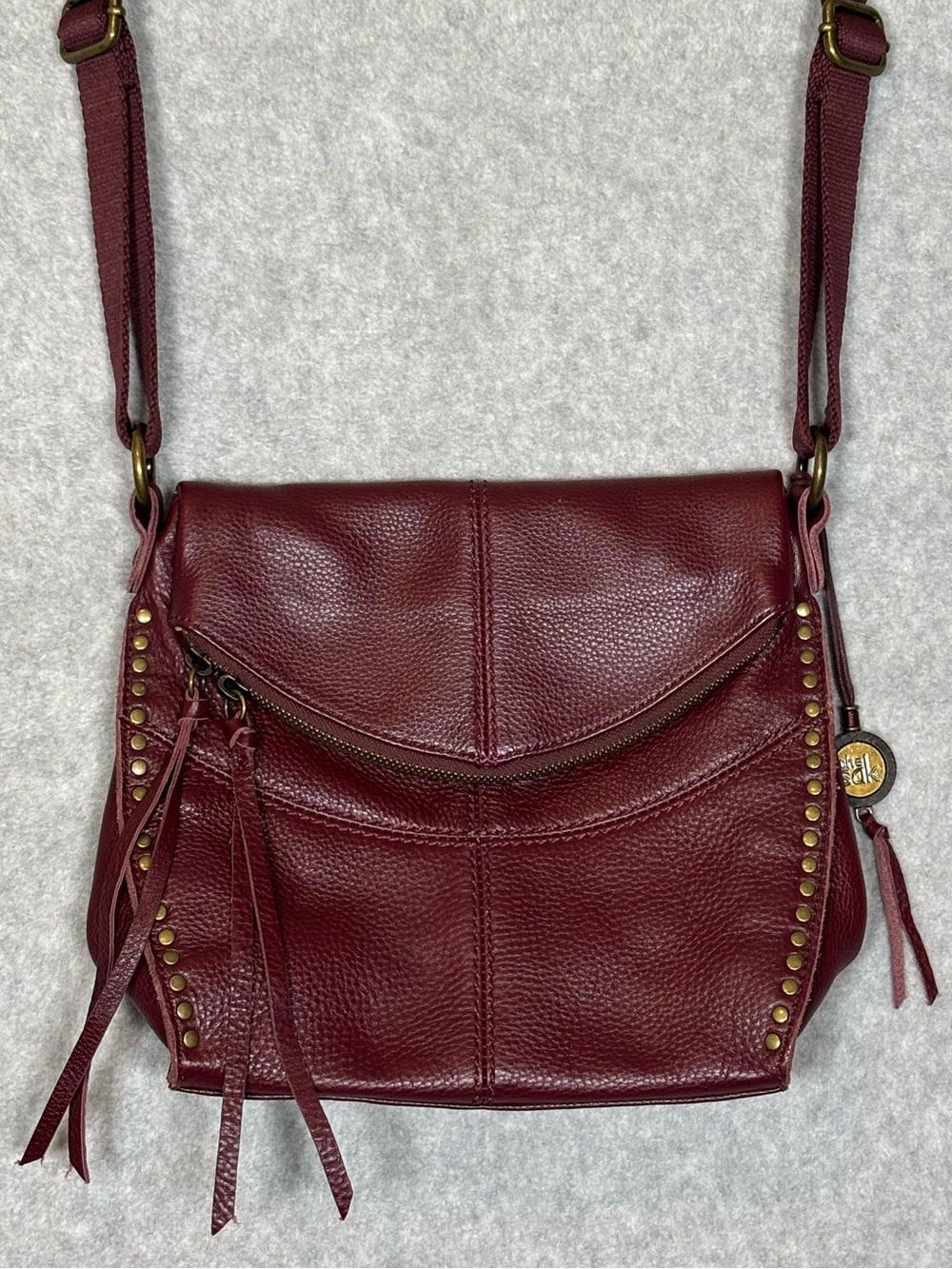 The Sak Silverlake Flap Crossbody Leather Bag-Mahogany